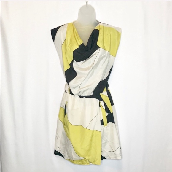 Diane Von Furstenberg Dresses & Skirts - DVF abstract faux wrap draped cowl neck silk dress